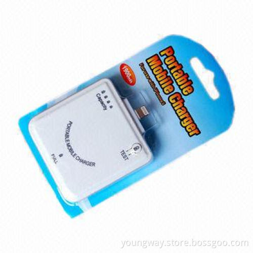 Portable External Battery Backup Charger for iPhone 5, with Rechargeable Lithium-ion Battery